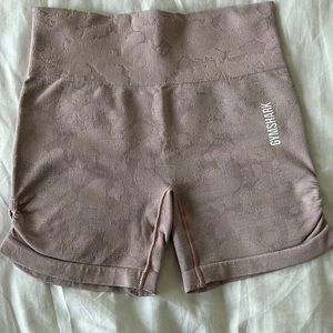 Gymshark Camo Light Pink Shorts